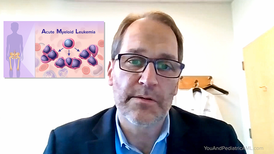 What is acute myeloid leukemia (AML) in children and adolescents?
